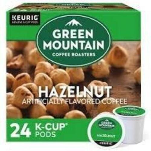DESCRIPTION: (1) BOX OF (24) COFFEE PODS BRAND/MODEL: GREEN MOUNTAIN INFORMATION: HAZELNUT RETAIL$: $15.49 EA QTY: 1