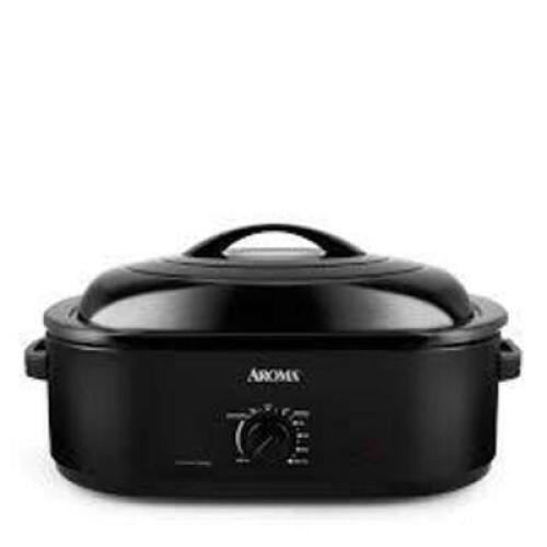 DESCRIPTION: (1) ROASTER OVEN BRAND/MODEL: AROMA INFORMATION: BLACK SIZE: 18 QT RETAIL$: $85.00 EA QTY: 1