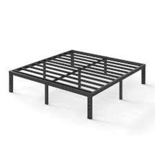 DESCRIPTION: (1) BED FRAME INFORMATION: MUST INSPECT FOR MORE INFORMATION, BLACK SIZE: 79.50 X 59.60 X 14.00 IN RETAIL$: $109.99 EA QTY: 1