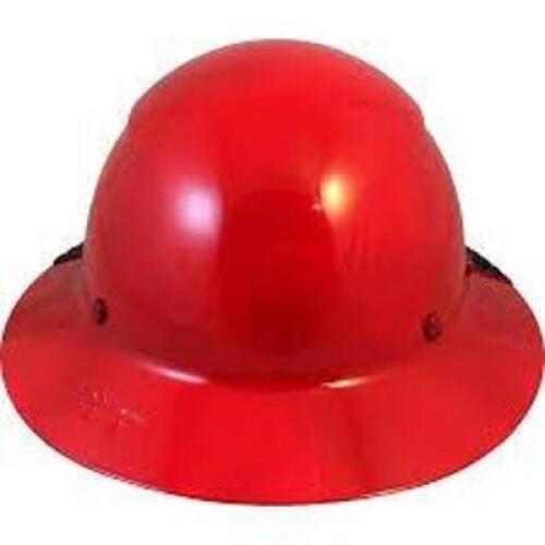 DESCRIPTION: (18) HARD HATS INFORMATION: FULL BRIM, RED RETAIL$: $26.15 EA QTY: 18