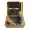 DESCRIPTION: (1) MECHANICAL OUTSIDE MICROMETER SET BRAND MODEL MITUTOYO 103-908-40 INFORMATION: 12 MICS 11 STANDARDS SIZE: 0-12" RETAIL$: $3,080.49 QT