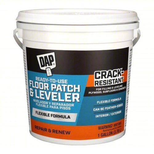 DESCRIPTION: (1) RTU FLOOR PATCH AND LEVELER BRAND/MODEL: DAP 59190 SIZE: 1GAL RETAIL$: $64.21 QTY: 1
