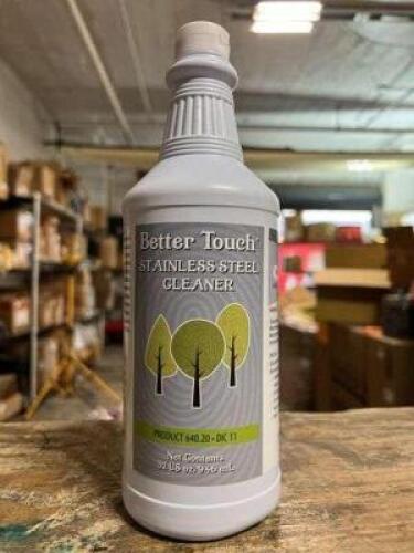 DESCRIPTION: (6) STAINLESS STEEL CLEANER BRAND/MODEL: BETTER TOUCH 640.20 SIZE: 32oz RETAIL$: $30.67 QTY: 6