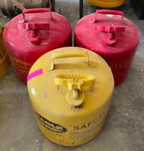 (3) 4-GALLON METAL GAS CAN