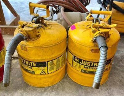 (2) 5-GALLON METAL GAS CAN