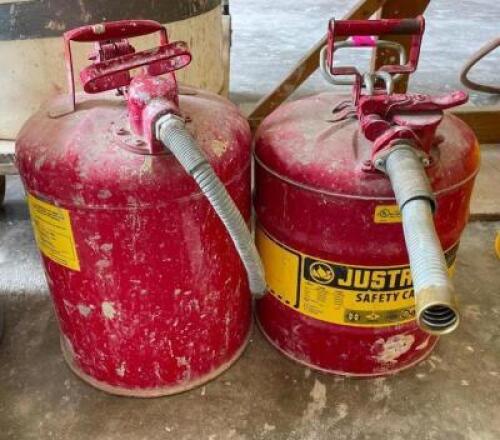 (2) 5-GALLON METAL GAS CAN