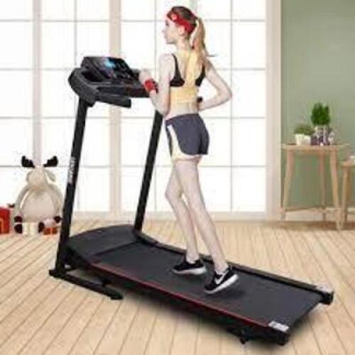 DESCRIPTION: (1) ELECTRIC FOLDING TREADMILL BRAND/MODEL: SKONYON INFORMATION: BLACK RETAIL$: $400.00 QTY: 1