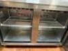 2-DOOR REFRIGERATED PREP TABLE ON CASTERS WITH RISER SHELF - 3