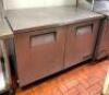 2-DOOR UNDERCOUNTER REFRIGERATOR ON CASTERS