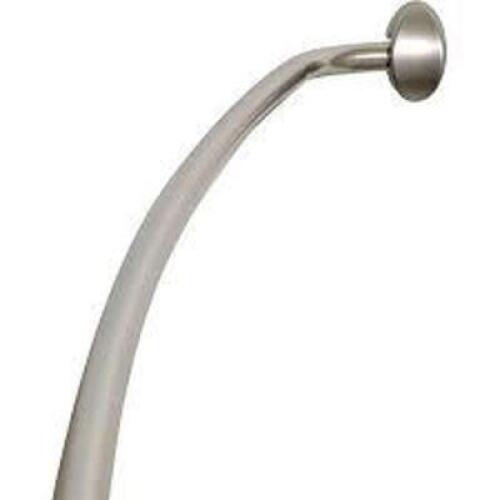 DESCRIPTION: (1) SINGLE CURVED SHOWER ROD BRAND/MODEL: BATH BLISS #5891-SAT-BOX INFORMATION: CHAMPAGNE RETAIL$: $17.36 SIZE: 6FT MAX QTY: 1