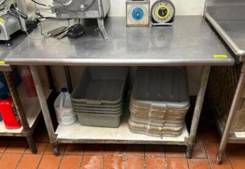 4' STAINLESS TABLE WITH UNDERSHELF