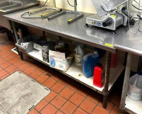 6' STAINLESS TABLE WITH UNDERSHELF