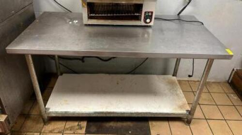 5' STAINLESS TABLE WITH UNDERSHELF