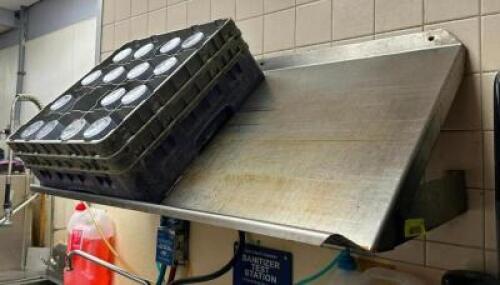 42" STAINLESS WALL MOUNT DISH RACK SHELF