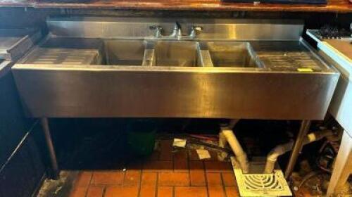 3-COMPARTMENT STAINLESS UNDERBAR SINK