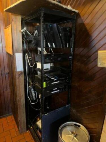 AUDIO CABINET / ENCLOSURE WITH CONTENTS
