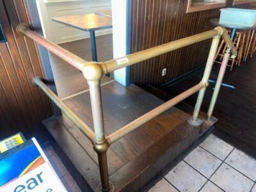 (1) LOT OF 2" BRASS FOOT RAIL AND HAND RAIL IN MAIN BAR AREA
