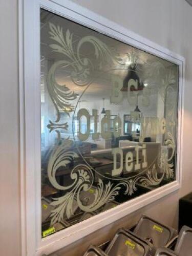 BRANDED FROSTED GLASS WINDOW