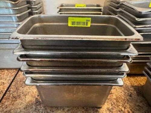 (6) - STAINLESS INSERTS WITHOUT LIDS