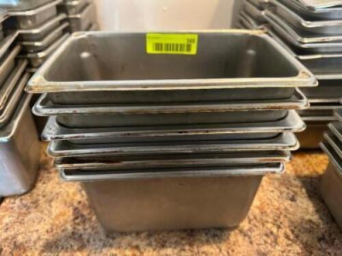 (6) - STAINLESS INSERTS WITHOUT LIDS