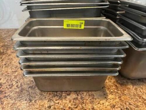 (6) - STAINLESS INSERTS WITHOUT LIDS