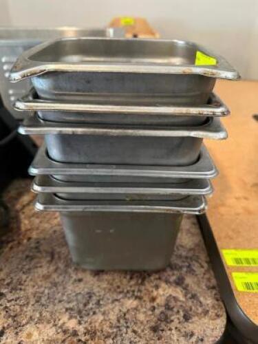 (6) - STAINLESS INSERTS WITHOUT LIDS