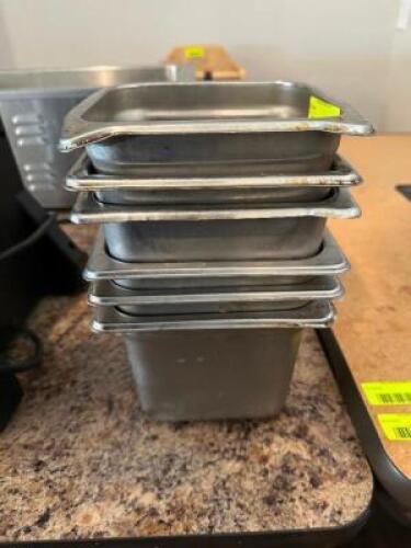 (6) - STAINLESS INSERTS WITHOUT LIDS