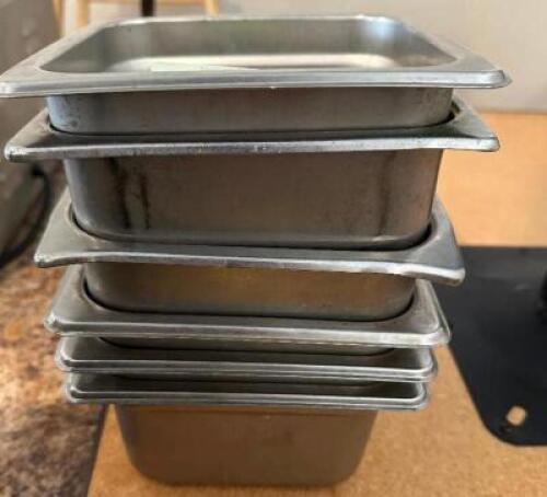 (6) - STAINLESS INSERTS WITHOUT LIDS