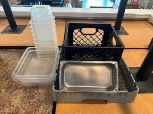 ASSORTED CONTAINERS, INSERTS, CRATES AND RACKS