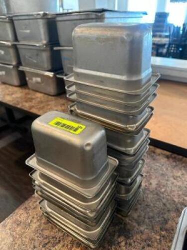 (16) - STAINLESS INSERTS WITHOUT LIDS