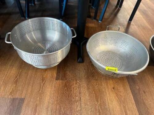 (2) - STAINLESS COLANDERS