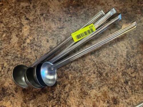 (4) - STAINLESS STEEL COMMERCIAL LADLES