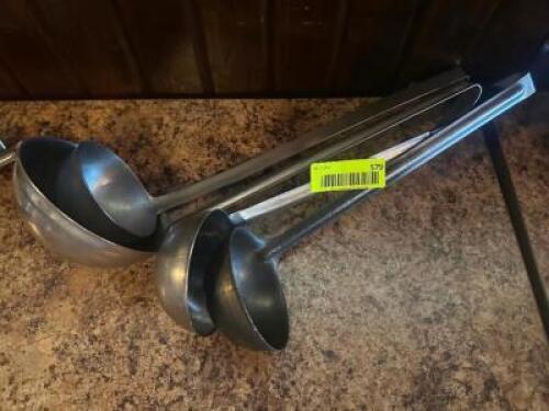 (4) - STAINLESS STEEL COMMERCIAL LADLES