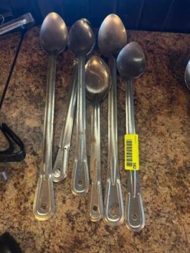 (6) - STAINLESS STEEL SERVING SPOONS