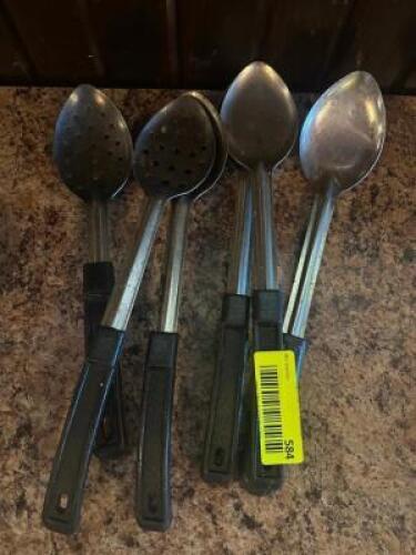 (6) - STAINLESS SERVING SPOONS