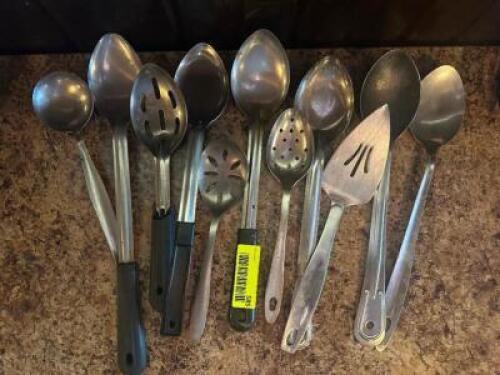 (10) - ASSORTED SERVING SPOONS