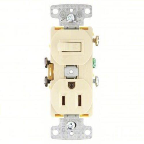 DESCRIPTION: (3) COMBINATION DEVICE BRAND/MODEL: BRYANT #RC108I INFORMATION: IVORY, 1 POLE, 15 A, TOGGLE SWITCH RETAIL$: $10.41 EA QTY: 3