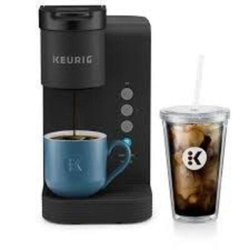 DESCRIPTION: (1) SINGLE SERVE COFFEE MAKER BRAND/MODEL: KEURIG INFORMATION: ICED ESSENTIALS RETAIL$: $79.99 EA QTY: 1