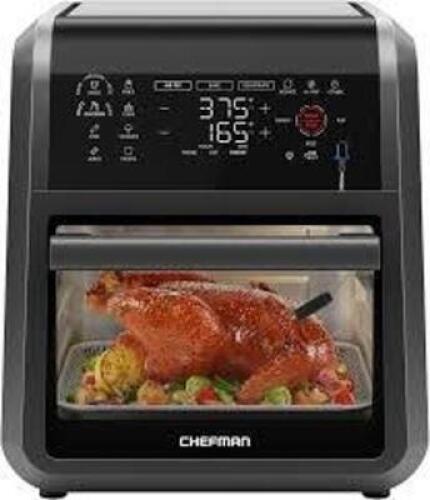 DESCRIPTION: (1) EXACTEMP DIGITAL AIR FRYER BRAND/MODEL: CHEFMAN INFORMATION: BLACK SIZE: 12 QT RETAIL$: $119.00 EA QTY: 1