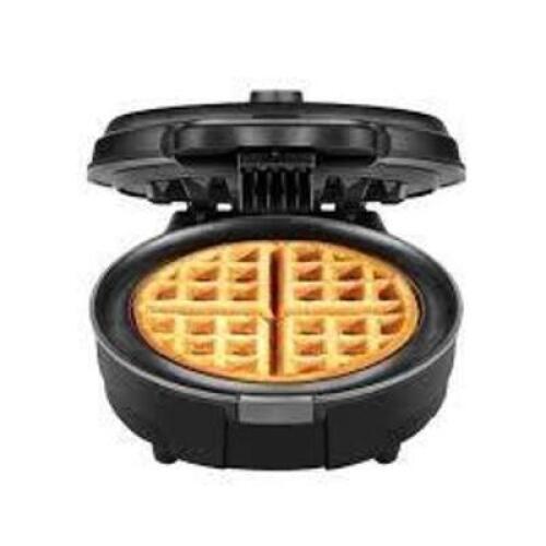 DESCRIPTION: (1) ANTI-OVERFLOW WAFFLE MAKER BRAND/MODEL: CHEFMAN INFORMATION: BLACK RETAIL$: $34.99 EA QTY: 1