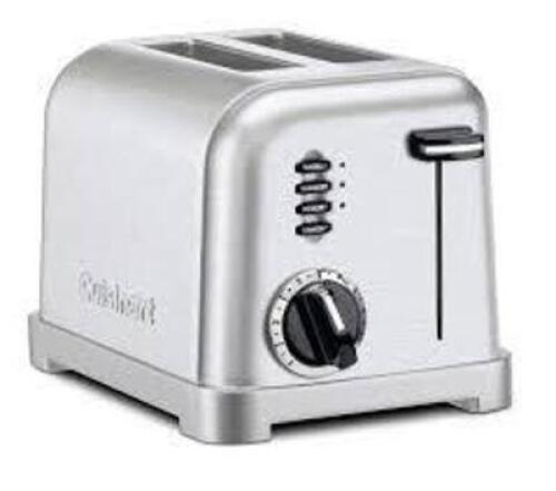 DESCRIPTION: (1) TOASTER BRAND/MODEL: CUISINART INFORMATION: STAINLESS SIZE: 2 SLICE RETAIL$: $60.00 EA QTY: 1