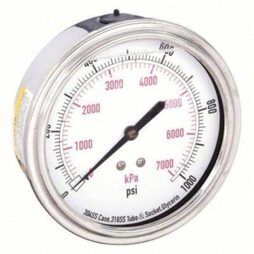 DESCRIPTION: (25) COMMERCIAL PRESSURE GAUGE BRAND/MODEL: PRODUCT NUMBER #4CFV8 INFORMATION: 0 TO 1,000 PSI ( 0 TO 7,000 KPA ), 3 1/2 IN DIAL, DUAL RET