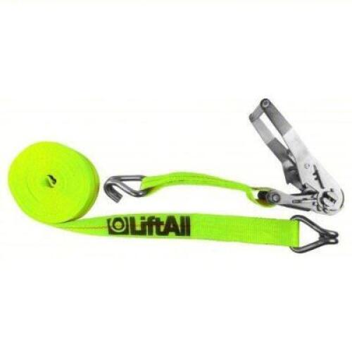 DESCRIPTION: (3) RATCHET TIE DOWN STRAP BRAND/MODEL: LIFT-ALL #3LLG7 INFORMATION: WIRE-HOOK, CUT-RESISTANT EDGES RETAIL$: $64.08 EA QTY: 3