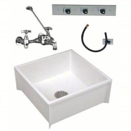 DESCRIPTION: (1) MOP SINK BRAND/MODEL: MUSTEE #11U264 INFORMATION: WHITE, FIBERGLASS MIX, SQUARE SIZE: 24" X 24" X 10" RETAIL$: $395.56 EA QTY: 1