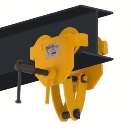 DESCRIPTION: (1) QUICK ADJUST TROLLEY BRAND/MODEL: OZ LIFTING PRODUCTS #807F13 INFORMATION: PUSH, 2,000 LB MAX HOIST LOAD CAPACITY RETAIL$: $245.22 ea