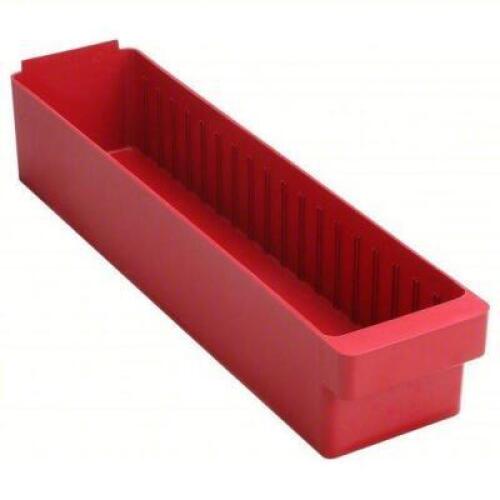 DESCRIPTION: (12) STORAGE CONTAINERS STACK AND STORE BRAND/MODEL: QUANTUM STORAGE #QED603RD SIZE: 5-5/8" X 4-5/8" X 24" RETAIL$: $15.40 EA QTY: 12