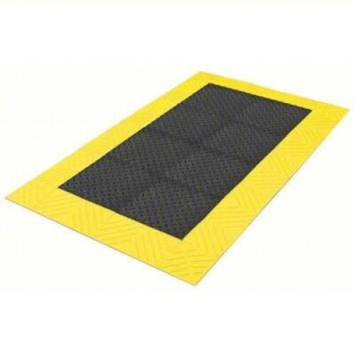 DESCRIPTION: (1) INTERLOCKING ANTIFATIGUE MAT BRAND/MODEL: NOTRAX #38N620 INFORMATION: BLACK WITH YELLOW BORDER SIZE: 5' X 3' RETAIL$: $367.47 EA QTY: