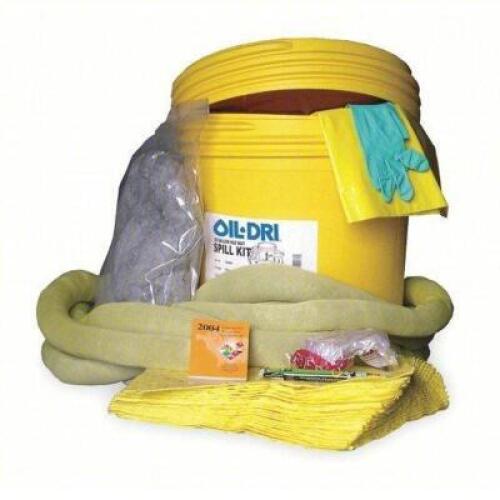 DESCRIPTION: (1) SPILL KIT BRAND/MODEL: OIL-DRI #5TR26 INFORMATION: 21 GAL VOLUME ABSORBED PER KIT, 20 GAL LAB PACK, (1) PR GLOVES, YELLOW, LAB PACK R