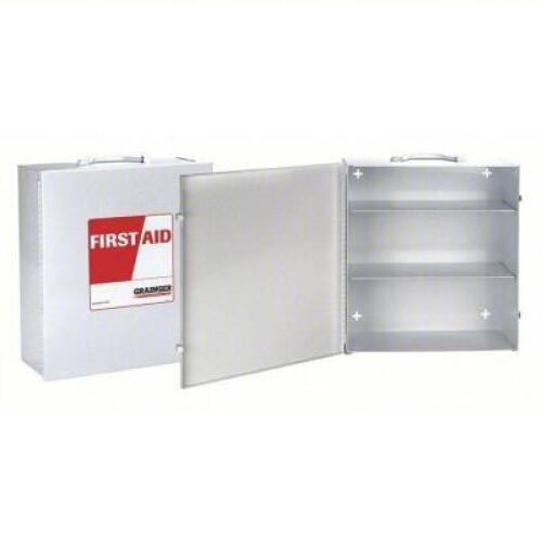 DESCRIPTION: (1) EMPTY FIRST AID KIT BRAND/MODEL: PRODUCT NUMBER #488G57 SIZE: 16-1/2" X 15-5/8" X 5-5/8" RETAIL$: $75.14 EA QTY: 1