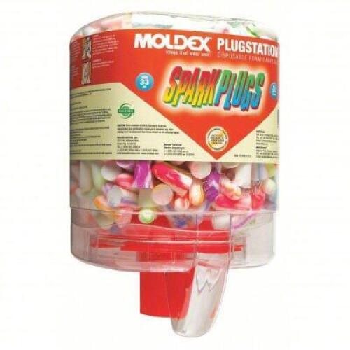DESCRIPTION: (1) EAR PLUGS BRAND/MODEL: MOLDEX #2FLK9 INFORMATION: MULTI COLORED, DISPENSER WITH REFILL, UNCORDED RETAIL$: $70.92 EA QTY: 1